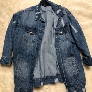 Oversized jean jacket